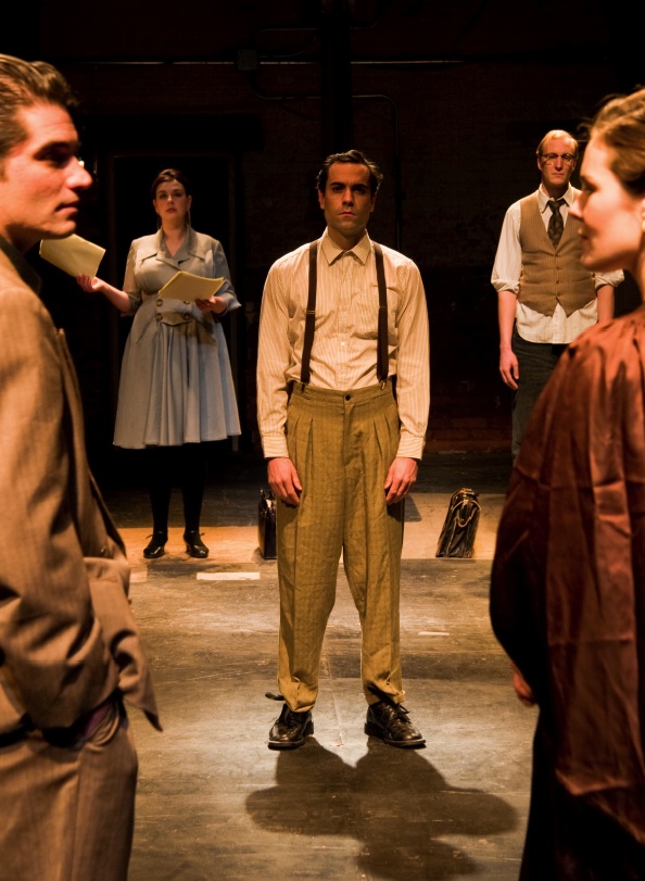 Shaun McComb, Leah Wahl, James Murray, Michael Wheeler and Greta Papageorgiu in "Stranger"